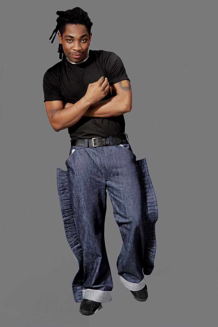 Denim Fin-tail Pants