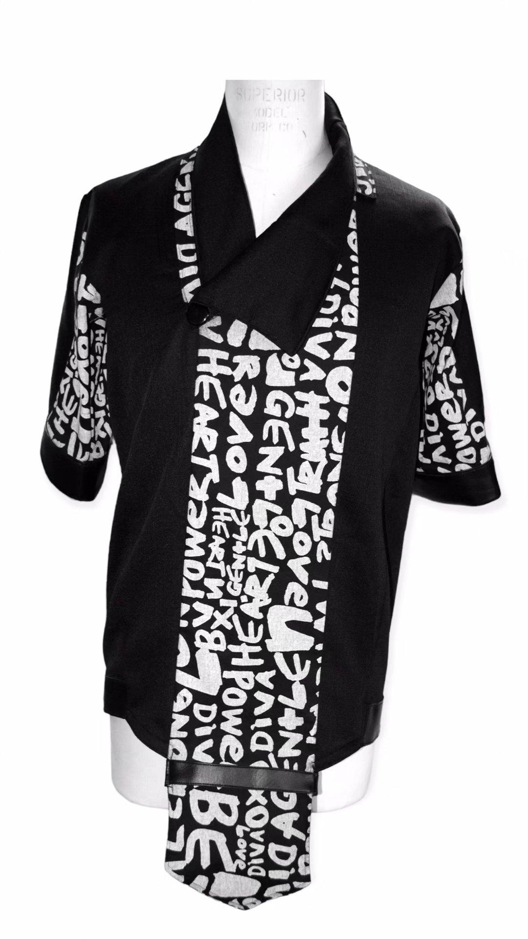 Black & White Typography Statement Shirt