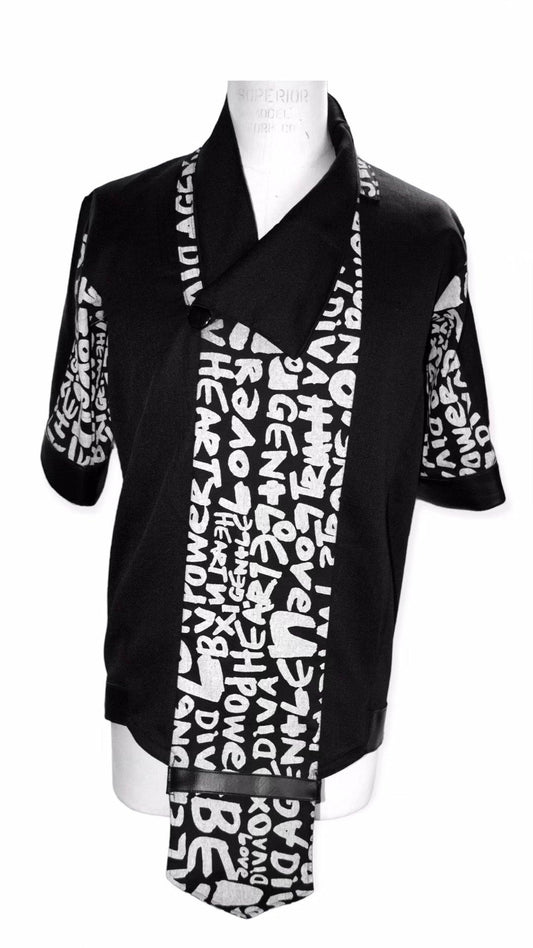 Black & White Typography Statement Shirt