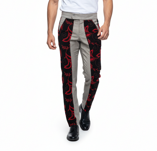 Floral suede